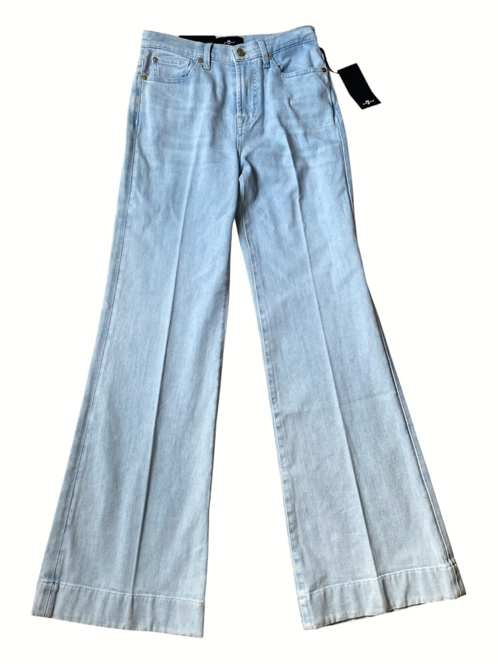 7 For All Mankind Light Blue Wide Leg Jeans
